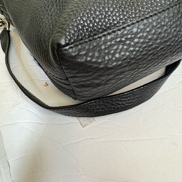 Cole Haan Pebble Leather Satchel Shoulder Crossbody Bag Tote Logo Minimalist Fob - Picture 6 of 16